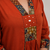 rust kalamkari print cotton straight kurta set