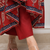 maroon printed cotton anarkali salwar suit set with dupatta