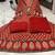 maroon printed cotton anarkali salwar suit set with dupatta