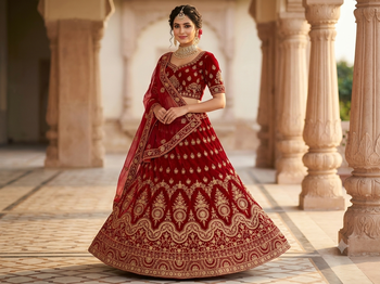 fancy red Lehenga choli 1