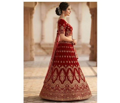 fancy red Lehenga choli 2