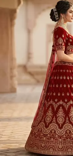 fancy red Lehenga choli