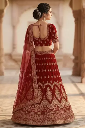 fancy red Lehenga choli