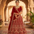fancy maroon lehenga choli