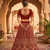 fancy maroon lehenga choli