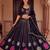 BLACK RAYON PARTY WEAR EMBROIDERY NAVRATRI LEHENGA CHOLI FOR STITCHED FREE SIZE 40 TO 44 