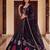 BLACK RAYON PARTY WEAR EMBROIDERY NAVRATRI LEHENGA CHOLI FOR STITCHED FREE SIZE 40 TO 44 