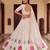 WHITE  RAYON PARTY WEAR EMBROIDERY NAVRATRI LEHENGA CHOLI FOR STITCHED FREE SIZE 40 TO 44