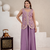 Lavender embroidered peplum top with wide-leg sharara & dupatta set