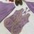 Lavender embroidered peplum top with wide-leg sharara & dupatta set