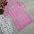 Pink short kurti with white heart embroidered farshi salwar & dupatta set for women
