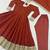 Women rust brown anarkali kurta pant set with dupatta