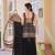 Black & Gold Embroidered Sharara Suit for Women | Premium Party & Festive Wear