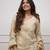  Cream Embroidered Sharara Suit with Dupatta