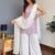 Lavender Embroidered Palazzo Suit with White Dupatta
