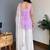 Lavender Embroidered Palazzo Suit with White Dupatta