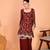 Maroon Embroidered Sharara Suit with Dupatta