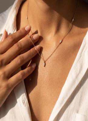 Elegant Sterling Silver Marquise Pendant Necklace 3