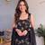 Black Embroidered Flared Palazzo Suit with Dupatta