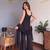 Black Embroidered Flared Palazzo Suit with Dupatta