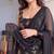 Black Embroidered Flared Palazzo Suit with Dupatta