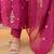 Womens Pink rayon straight kurta set hand embroidered festival wear