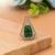 Green color handcrafted kundan women's ring
