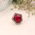 Elegant handmade red color crystal stone ring