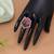 Purple color sparkling stone women's ring