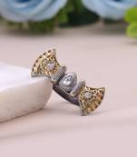 White color dual tone oxidised rings ethnic appeal