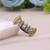 White color dual tone oxidised rings ethnic appeal