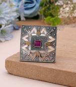 Rani color dual tone oxidised rings traditional fashion style