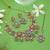 Light pink & light green color handmade kundan jewellery set