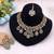 Light pink & light green color handmade kundan jewellery set