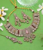 Multi color handmade kundan jewellery set