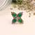 Green color dual tone oxidised rings festive fashion style