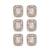 White color kundan earrings combo 3 pair