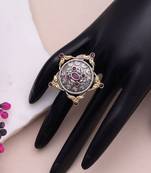Rani color dual tone oxidised rings handmade jewelry style