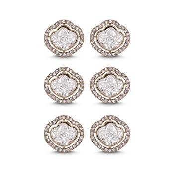 White color designer kundan earrings combo 3 pair 1