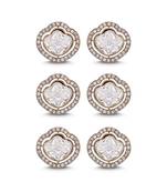 White color designer kundan earrings combo 3 pair