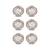White color designer kundan earrings combo 3 pair