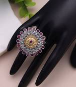 Rani color dual tone oxidised rings traditional appeal