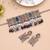Multi color dual tone oxidised stone necklace set designer style