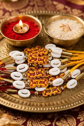 12 pieces combo multi color designer thread rakhis