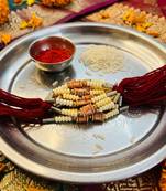 12 pieces combo multi color designer thread rakhi set