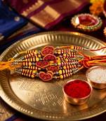 12 pieces combo multi color thread & bead designer rakhis