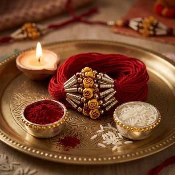12 pieces combo multi color om design thread rakhis 1