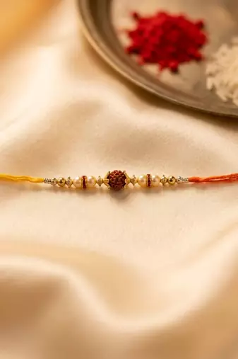 12 pieces combo multi color rudraksh religious thread rakhis