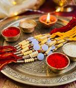 12 pieces combo multi color ethnic designer thread rakhis