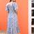 Blue cotton tier dress